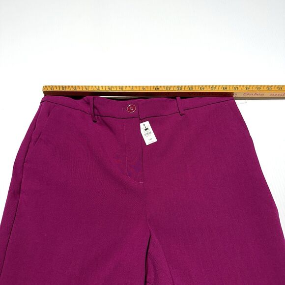 TALBOTS Women’s Pink Trousers Size 14 P Petite Dress Pants Wide Leg NWT - Picture 7 of 9